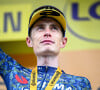 Jonas Vingegaard a remporté les deux dernières éditions du Tour de France.
Le Danois Jonas Vingegaard de l'équipe Visma-Lease a Bike célèbre le podium après avoir remporté la 11e étape du Tour de France 2024. Photo par ABACAPRESS.COM