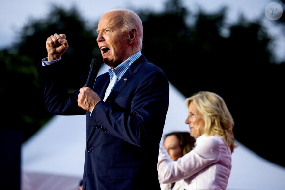 Joe Biden et Kamala Harris célèbrent la fête nationale du 4 juillet à la Maison Blanche. Washington DC, le 4 juillet 2024. 