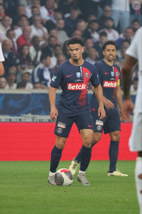 Warren Zaïre-Emery lors du match Olympique Lyonnais vs Paris Saint-Germain, Finale Coupe de France, Decathlon Arena stade Pierre Mauroy, le 25 mai 2024