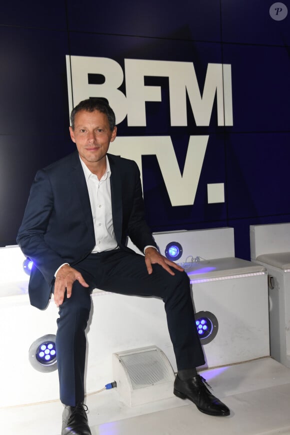 Enfin, il a rendu un bel hommage à ses collaborateurs avec qui, comme il le dit, il a passé un quinquennat.
Marc-Olivier Fogiel, PDG de BFM.TV - Conférence de presse de rentrée de BFM.TV à Paris le 5 septembre 2019. © Guirec Coadic / Bestimage