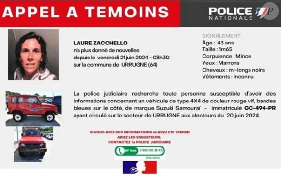 Ses proches viennent de témoigner
Appel à témoins pour la disparition de Laure Zacchello