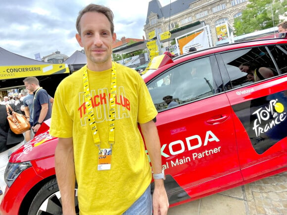 Renaud Lavillenie - Les célébrités au départ de l'étape 11 de la 110ème édition du Tour de France 2023, entre Clermont-Ferrand et Moulins, France, le 12 juillet 2023. © Fabien Faure/bestimage