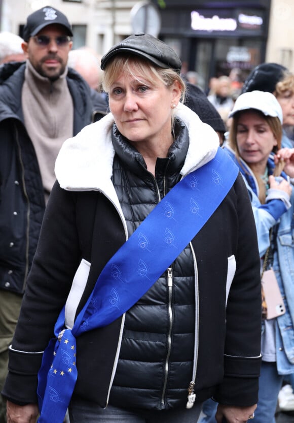 Nadine Morano - Marche pour la République et contre l'antisémitisme à Paris le 12 novembre 2023. © Denis Guignebourg / Bestimage 