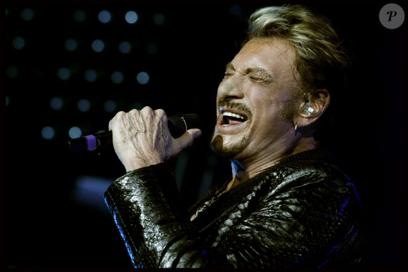 Alors qu'elle était en dépression suite à une rupture amoureuse très douloureuse, Zazie avait reçu un coup de fil de Pascal Obispo lui proposant un défi de taille : écrire une nouvelle chanson pour Johnny Hallyday
Exclusif - Johnny Hallyday en concert au stade de France pour sa tournée 2012