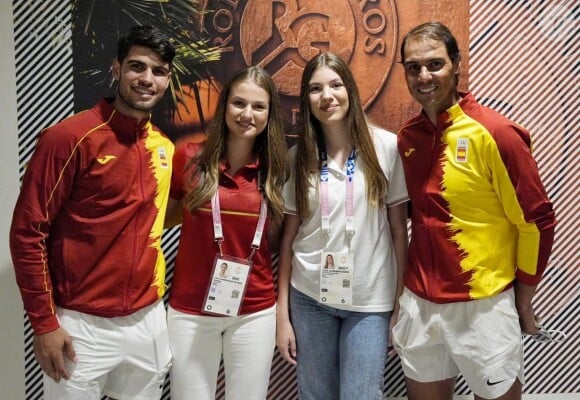 La princesse Leonor et la princesse Sofia d'Espagne assistent à différentes épreuves lors des Jeux Olympiques 2024 à Paris (JO 2024)