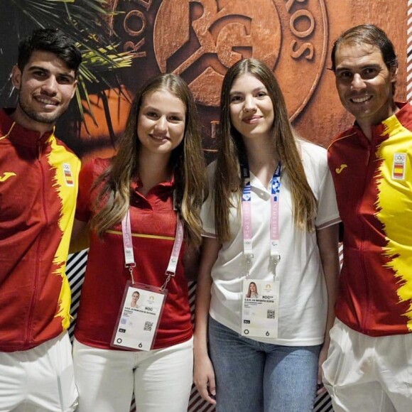 La princesse Leonor et la princesse Sofia d'Espagne assistent à différentes épreuves lors des Jeux Olympiques 2024 à Paris (JO 2024)