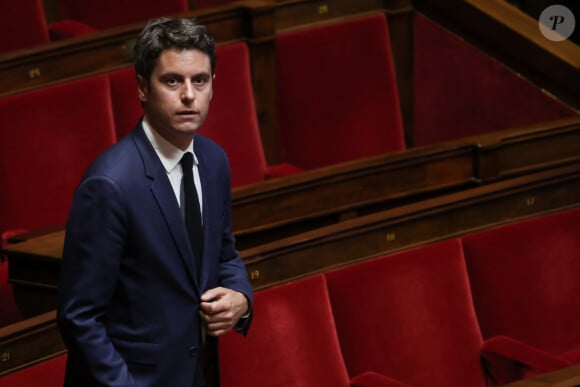 Celui qui a récemment été réélu député a assisté au sacre olympique de Manon Apithy-Brunet aux côtés de son ancienne petite-amie
Gabriel Attal après les résultats du troisième tour de l'élection du président de la chambre basse à l'Assemblée nationale française à Paris. Le 18 juillet 2024 © Stéphane Lemouton / Bestimage