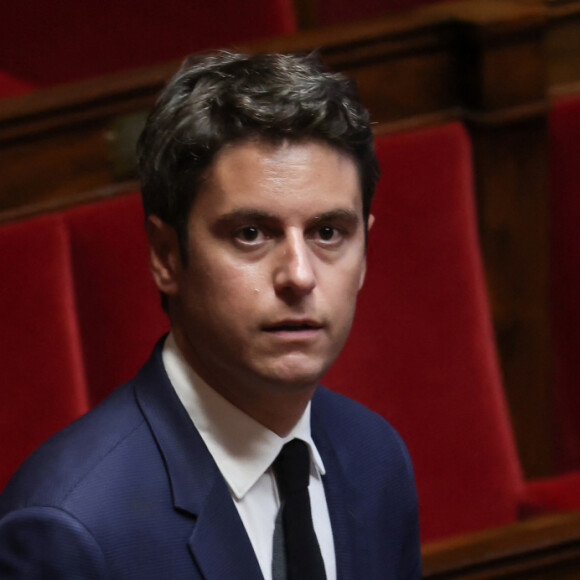 Celui qui a récemment été réélu député a assisté au sacre olympique de Manon Apithy-Brunet aux côtés de son ancienne petite-amie
Gabriel Attal après les résultats du troisième tour de l'élection du président de la chambre basse à l'Assemblée nationale française à Paris. Le 18 juillet 2024 © Stéphane Lemouton / Bestimage