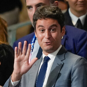 Gabriel Attal a retrouvé une vieille connaissance au sein du Grand Palais à Paris
Gabriel Attal assiste au match de handball féminin Hongrie/France à Paris. Photo by Nicolas Gouhier/ABACAPRESS.COM