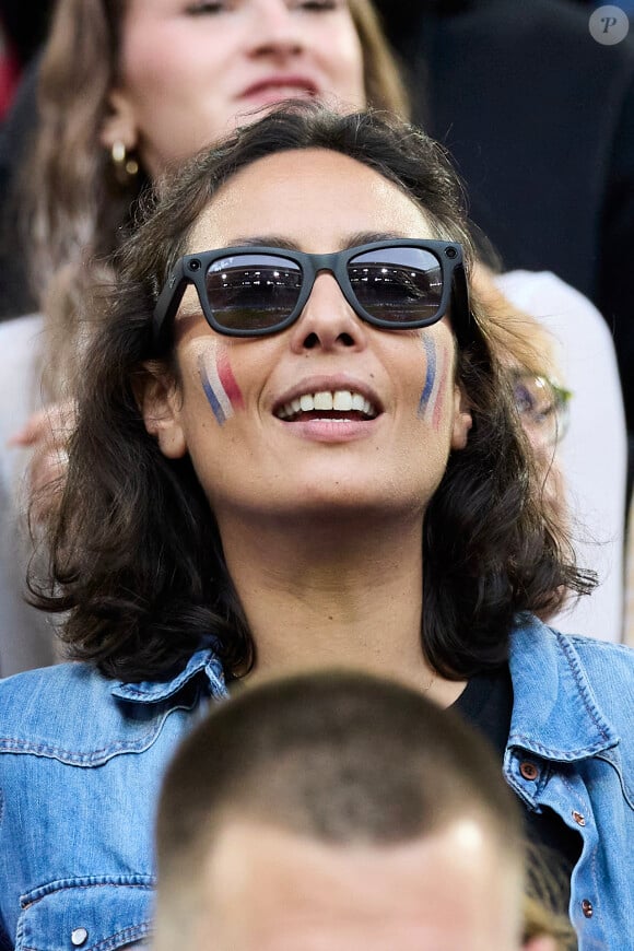 Leïla Kaddour-Boudadi - Célébrités dans les tribunes du match du groupe D de l'Euro 2024 entre l'équipe de France face à l'Autriche (1-0) à Dusseldorf en Allemagne le 17 juin 2024. © Cyril Moreau/Bestimage 