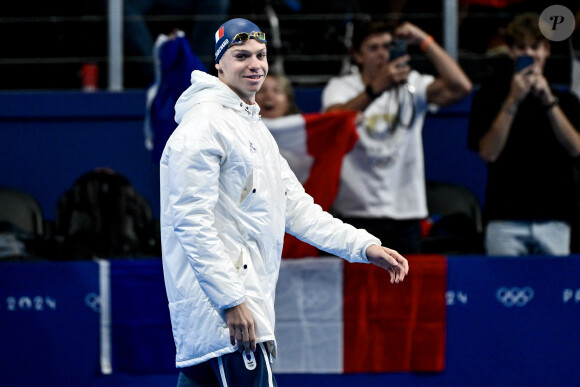 Léon Marchand lors du 400m quatre nages le 28 juillet dernier