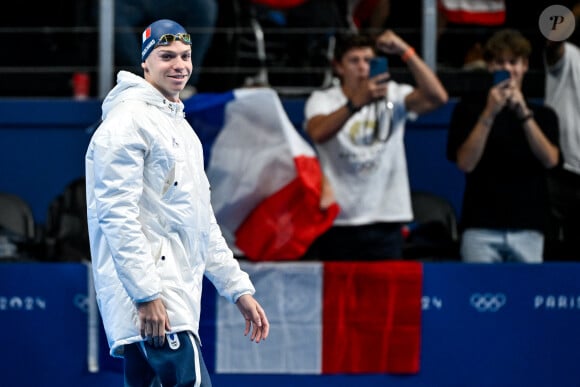 S'il a toutes ses chances d'y arriver, ses parents seront derrière lui 
Léon Marchand lors du 400m quatre nages le 28 juillet dernier