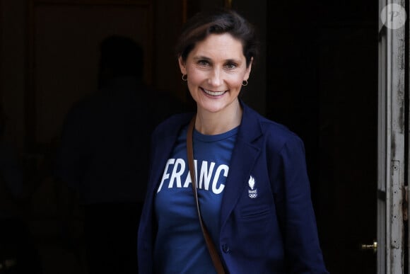 Amélie Oudéa-Castéra, ministre des Sports et des Jeux Olympiques et Paralympiques - Le premier ministre réunit les membres du gouvernement pour faire un point d'étape sur le déroulement des Jeux Olympiques, à l'hôtel de Matignon à Paris. Le 31 juillet 2024. © Stéphane Lemouton / Bestimage