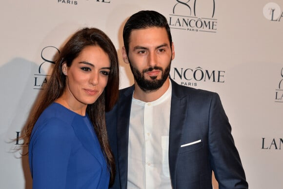 Sofia Essaidi et Adrien Galo lors de la soirée WOW du 80e anniversaire de Lancome qui s'est tenue au Casino de Paris, le 7 juillet 2015. Nicolas Briquet/ABACAPRESS.COM