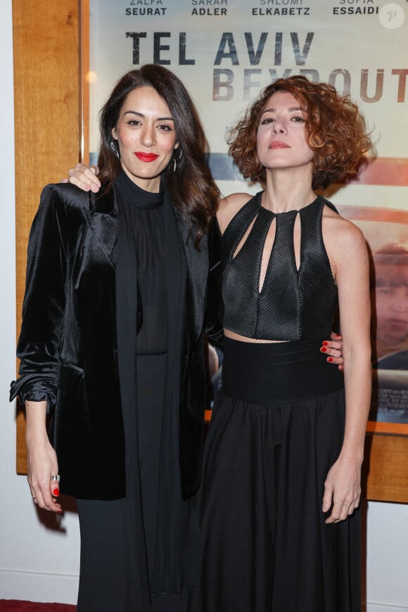 Sofia Essaidi et Zalfa Seurat assistent à la première du film "Tel Aviv - Beyrouth" au cinéma L'Arlequin le 1er février 2023 à Paris. Nasser Berzane/ABACAPRESS.COM