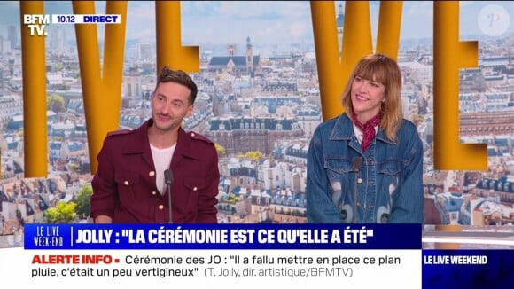 Thomas Jolly s'est rendu sur BFMTV pour répondre aux critiques
Thomas Jolly et Daphné Bürki sur BFMTV