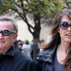 Robin Williams et sa femme Susan Schneider à Paris, France, le 26 octobre 2011. ABACAPRESS.COM