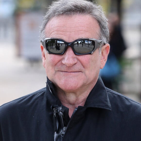 Robin Williams et sa femme Susan Schneider à Paris, France, le 26 octobre 2011. Robin et Susan ont visité le Jardin des Tuileries et le musée de l'Orangerie. ABACAPRESS.COM