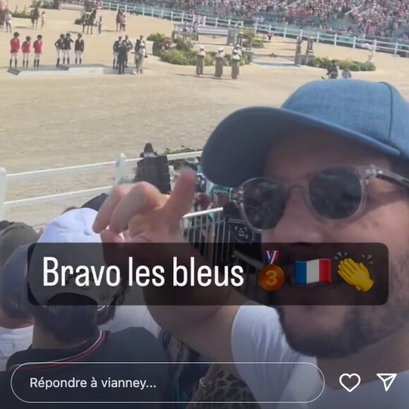 Féru de sport, le chanteur Vianney a pu assister à cette compétition riche en émotions.
(Capture d'écran Instagram Vianney)