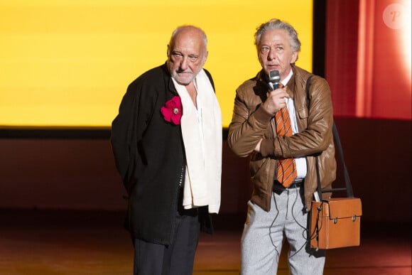 François Berléand et Nicolas Briançon interprètent l'univers déjanté et mythique de Poiret et Serrault au théâtre de verdure lors du Festival de Ramatuelle le 3 aout 2024. Cyril Bruneau/Festival de Ramatuelle/Bestimage