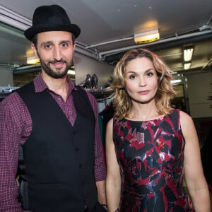 Exclusif -  Arié Elmaleh et sa compagne Barbara Schulz - Backstage de l'enregistrement de l'émission "Tous au Lido pour le Sidaction", qui sera diffusée le 2 avril sur France 2, à Paris. Le 21 mars 2016 © Moreau-Jacovides / Bestimage 