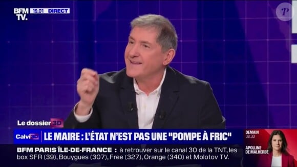 Après le départ d'Yves Calvi, BFMTV a décidé de remanier son avant-soirée
Yves Calvi sur le plateau de BFMTV