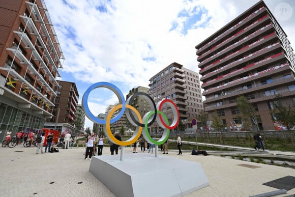 Visite du Village Olympique pour les Jeux Olympiques (JO) de Paris 2024 à Saint-Denis, France, le 23 juillet 2024. © Michael Baucher/Panoramic/Bestimage