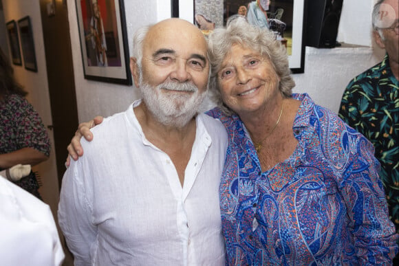 Exclusif - Gérard Jugnot, Jacqueline Franjou - Personnalités à la représentation de la pièce de théâtre "Le jour du kiwi" au Théâtre de Verdure lors du 40ème Festival de Ramatuelle. Le 6 août 2024 © Cyril Bruneau / Festival de Ramatuelle / Bestimage