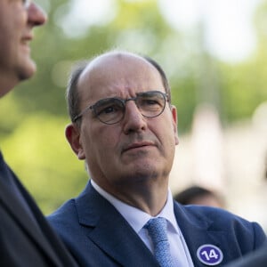 Jean Castex (RATP CEO) - Le président de la République française E.Macron inaugure le prolongement de la ligne de métro 14, entre Saint-Denis Pleyel et l'aéroport d'Orly, le 24 juin 2024. © Eliot Blondet / Pool / Bestimage