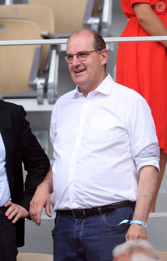 Jean Castex - Célébrités en tribunes des Internationaux de France de tennis de Roland Garros 2023 à Paris le 11 juin 2023. © Jacovides-Moreau/Bestimage