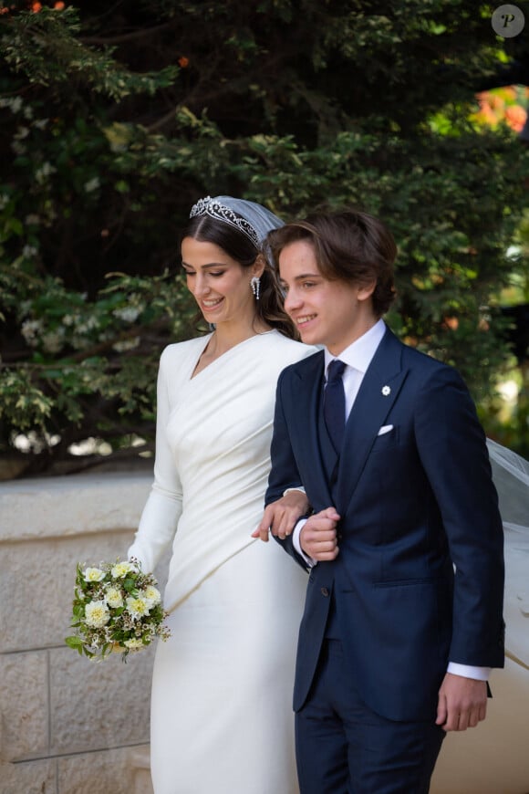 Le prince Haschem, Rajwa Al-Saif - Mariage du prince Hussein bin Abdullah II et Rajwa Al-Saif au palais Husseiniya à Amman, Jordanie le 1er juin 2023.