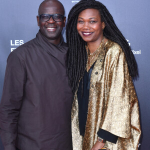 Lilian Thuram et Kareen Guiock - Photocall de la première cérémonie des Flammes, dédiée au rap au Théâtre du Châtelet à Paris. Le 11 mai 2023 © Veeren / Bestimage 