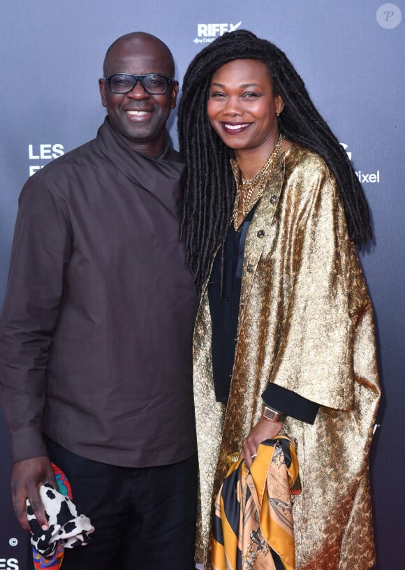 Lilian Thuram et Kareen Guiock - Photocall de la première cérémonie des Flammes, dédiée au rap au Théâtre du Châtelet à Paris. Le 11 mai 2023 © Veeren / Bestimage 