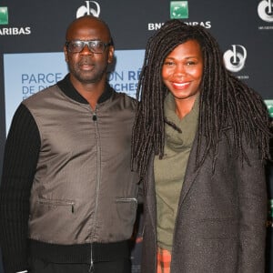 Lilian Thuram et sa femme Kareen Guiock - Première du film "Divertimento" au cinéma Le Grand Rex à Paris le 16 janvier 2023. © Coadic Guirec/Bestimage