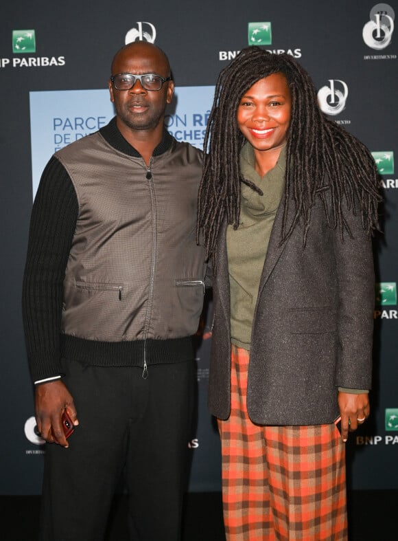 Lilian Thuram et sa femme Kareen Guiock - Première du film "Divertimento" au cinéma Le Grand Rex à Paris le 16 janvier 2023. © Coadic Guirec/Bestimage