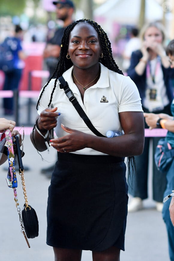 Clarisse Agbegnenou - Arrivées à la finale de basketball "France vs USA" à l'Arena Bercy à Paris, lors des Jeux Olympiques Paris 2024. Le 10 août 2024 © Perusseau-Jacovides / Bestimage 