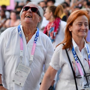 Le couple a pu assister à la finale de basket
Gilbert Montagné et sa femme Nikole Montagné - Arrivées à la finale de basketball "France vs USA" à l'Arena Bercy à Paris, lors des Jeux Olympiques Paris 2024. Le 10 août 2024 © Perusseau-Jacovides / Bestimage 