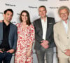 D'autant plus qu'elle n'était pas seule sur le plateau
Fabien Lévêque, Cécile Grès, guest et Nelson Monfort au photocall de la conférence de presse de France 2 au théâtre Marigny à Paris le 18 juin 2019 © Coadic Guirec / Bestimage 