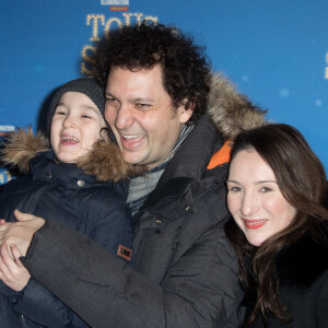 Le magicien Eric Antoine, sa femme Calista Sinclair-Antoine et leurs fils Ulysse et Raphaël - Avant-première du film "Tous en scène" au Grand Rex à Paris. Le 14 janvier 2017 © Cyril Moreau / Bestimage