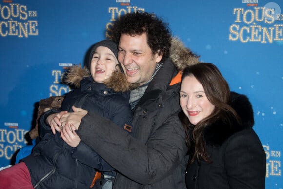 Le magicien Eric Antoine, sa femme Calista Sinclair-Antoine et leurs fils Ulysse et Raphaël - Avant-première du film "Tous en scène" au Grand Rex à Paris. Le 14 janvier 2017 © Cyril Moreau / Bestimage