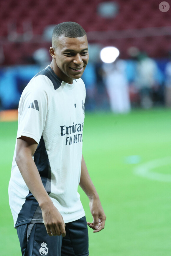 L'attaquant français vient de signer au Real Madrid
 
Kylian Mbappé - Match de football "Real Madrid vs Atalanta" lors de la Supercoupe de l'UEFA. Le 14 août 2024