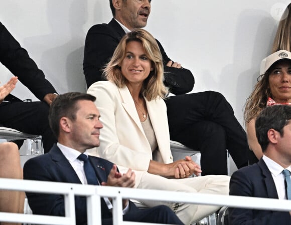 Amélie Mauresmo lors de la cérémonie d'ouverture des Jeux olympiques de Paris 2024, au Trocadéro à Paris, France, le 26 juillet 2024. Photo par David Niviere/ABACAPRESS.COM