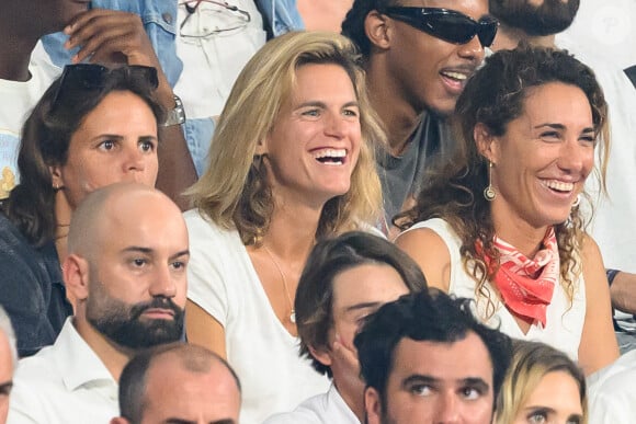 Amélie Mauresmo assiste au match de la Coupe du monde de rugby France 2023 entre la France et la Nouvelle-Zélande au Stade de France le 08 septembre 2023 à Saint-Denis, en banlieue parisienne, France. Photo par Laurent Zabulon/ABACAPRESS.COM