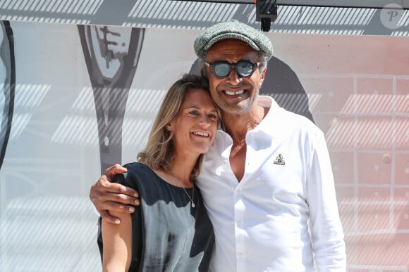 Amélie Mauresmo, Yannick Noah assistent à l'inauguration de la fresque de Yannick Noah à Roland-Garros 2023 le 28 mai 2023 à Paris, France. Photo par Nasser Berzane/ABACAPRESS.COM