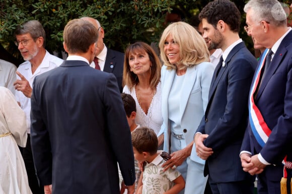 Le couple présidentiel a célébré les 80 ans de la libération de la ville
Emmanuel Macron et Brigitte Macron à Bormes-les-Mimosas pour les 80 ans de la libération de la ville, le 17 août 2024 © Alain Robert / Pool / Bestimage 