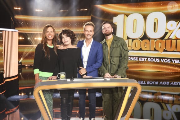 Exclusif - Nathalie Marquay, Isabelle Mergault, Cyril Feraud, Keen V - Enregistrement de l'émission "100% Logique", présentée par C.Féraud et diffusée le 9 mars sur France 2 © Jack Tribeca / Bestimage