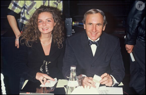 Patrice Laffont et sa femme Valérie lors de la soirée des Victoires de la musique en 1991.