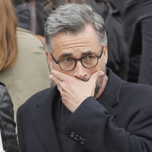 Olivier Minne - Obsèques de Christophe Michel (mari de JL Romero) au crématorium du cimetière du Père Lachaise à Paris le 6 juin 2018.