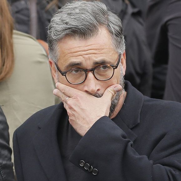 Olivier Minne - Obsèques de Christophe Michel (mari de JL Romero) au crématorium du cimetière du Père Lachaise à Paris le 6 juin 2018.
