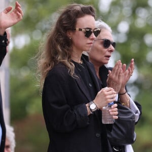 Mathilde Laffont aux obsèques de Patrice Laffont au cimetière du Pere Lachaise le 23 août 2024 à Paris, France. Photo by Nasser Berzane/ABACAPRESS.COM